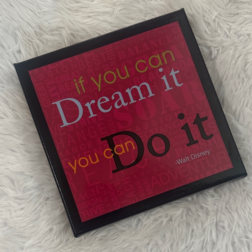 Walt Disney Inspirational Quote Target Motivational Wall Art in Red and Black‎
